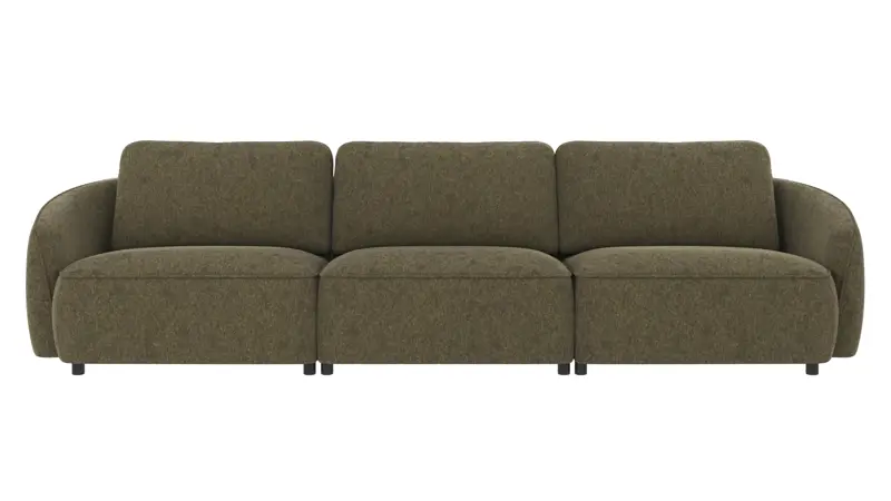 124681 b sb A Norris sofa 4-seater green fabric Brenda #77 (c1).