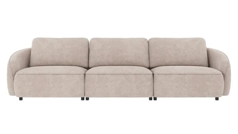 124861 b sb A Norris sofa 4-seater light grey fabric Greg #17 (c2).