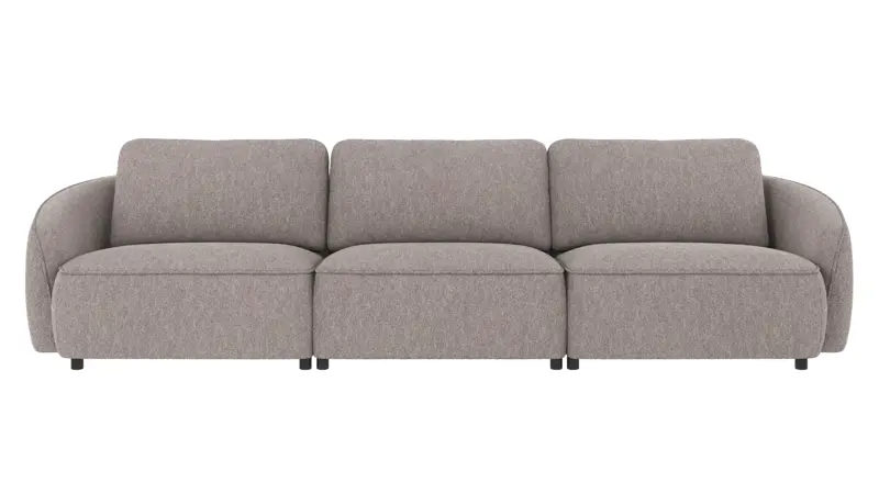 124961 b sb A Norris sofa 4-seater grey fabric Alice #149 (c4).
