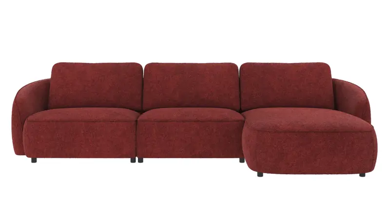124603 b sb A Norris sofa 4-seater-chaise longue R red fabric Anna #8 (c3).
