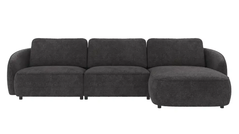 124903 b sb A Norris sofa 4-seater-chaise longue R dark grey fabric Robin #66 (c3).