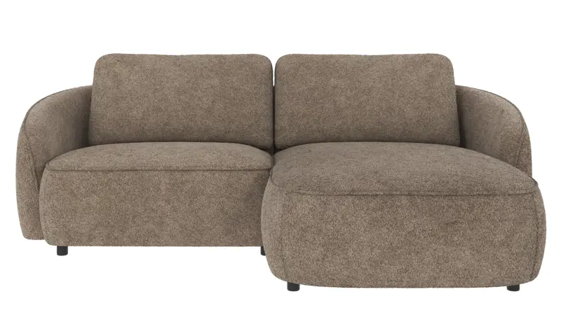 124592 b sb A Norris sofa 3-seater-chaise longue R dark beige fabric Anna #6 (c3).