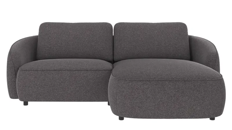 124642 b sb A Norris sofa 3-seater-chaise longue R dark grey fabric Brenda #18 (c1).
