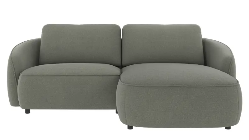 125112 b sb A Norris sofa 3-seater-chaise longue R green fabric Rita #158 (c2).