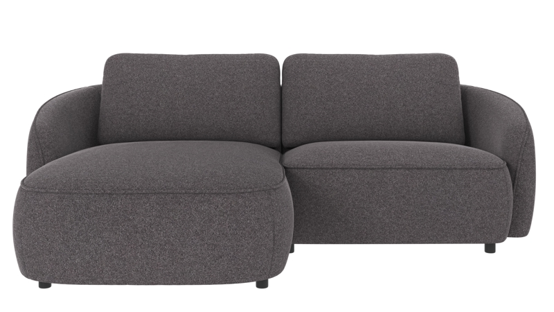 124644 b sb A Norris sofa 3-seater-chaise longue L dark grey fabric Brenda #18 (c1).