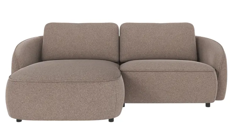 124654 b sb A Norris sofa 3-seater-chaise longue L beige fabric Brenda #34 (c1).