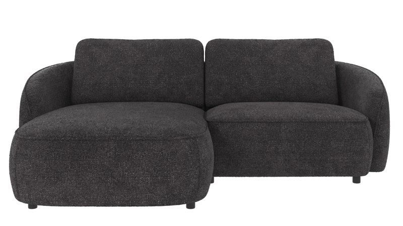 124904 b sb A Norris sofa 3-seater-chaise longue L dark grey fabric Robin #66 (c3).