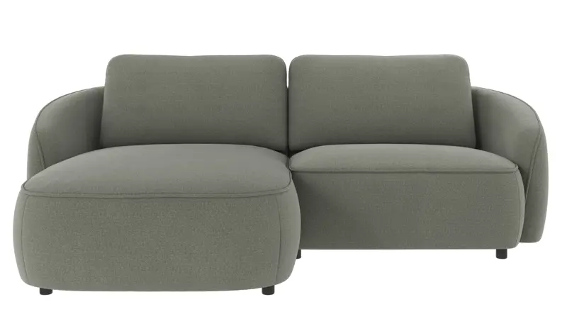 125114 b sb A Norris sofa 3-seater-chaise longue L green fabric Rita #158 (c2).