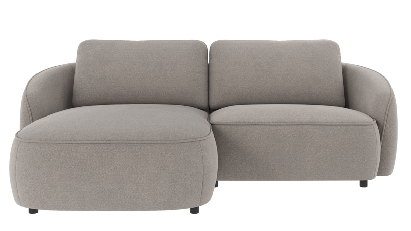 125124 b sb A Norris sofa 3-seater-chaise longue L light grey fabric Rita #167 (c2).