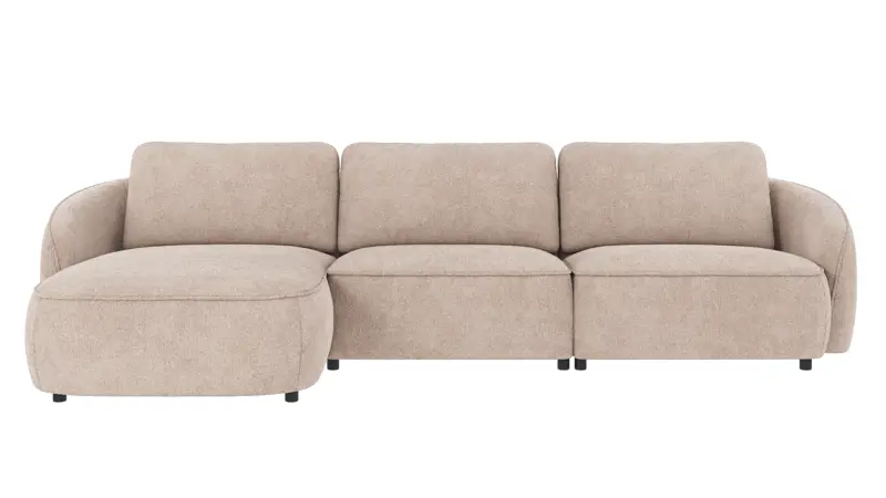 124845 b sb A Norris sofa 4-seater-chaise longue L light beige fabric Greg #3 (c2).
