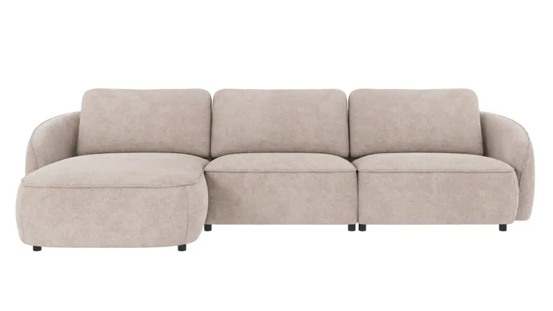 124865 b sb A Norris sofa 4-seater-chaise longue L light grey fabric Greg #17 (c2).