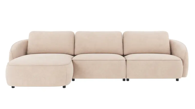 125055 b sb A Norris sofa 4-seater-chaise longue L light beige fabric Rita #1 (c2).