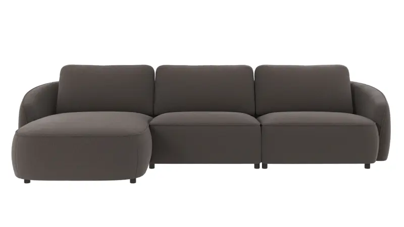 125065 b sb A Norris sofa 4-seater-chaise longue L darkgrey fabric Rita #68 (c2).