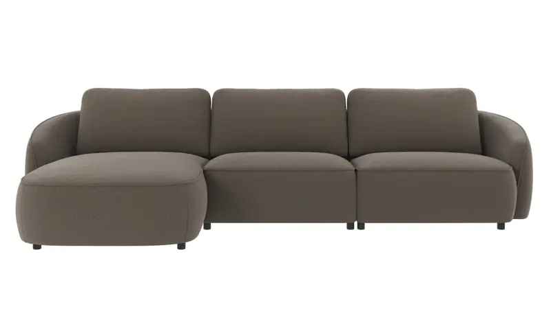 125095 b sb A Norris sofa 4-seater-chaise longue L medium grey fabric Rita #108 (c2).