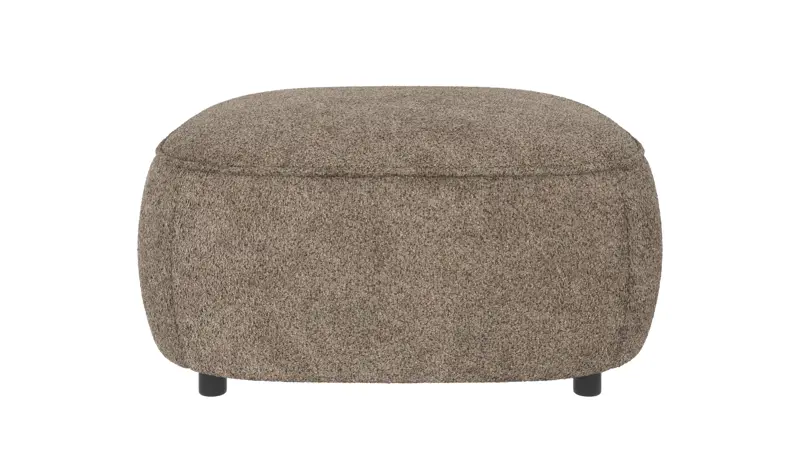 124596 b sb A Norris footstool dark beige fabric Anna #6 (c3).
