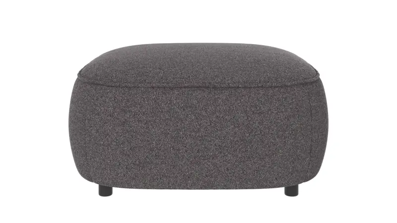 124646 b sb A Norris footstool dark grey fabric Brenda #18 (c1).