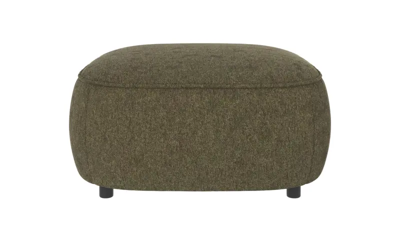 124686 b sb A Norris footstool green fabric Brenda #77 (c1).