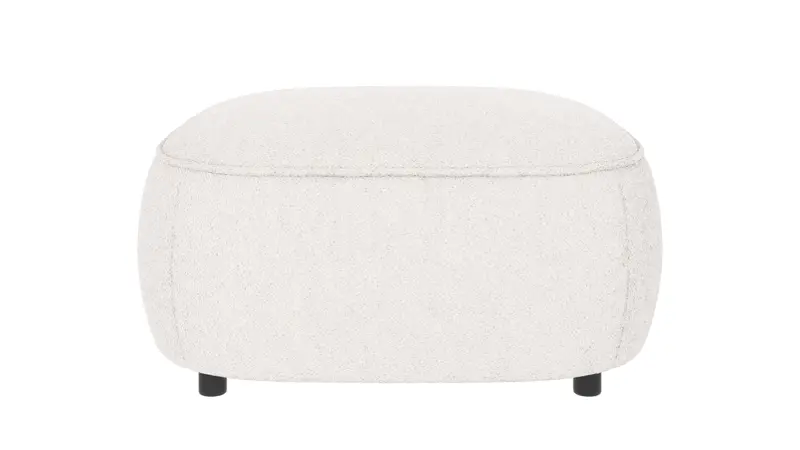 124956 b sb A Norris footstool white fabric Alice #101 (c4).