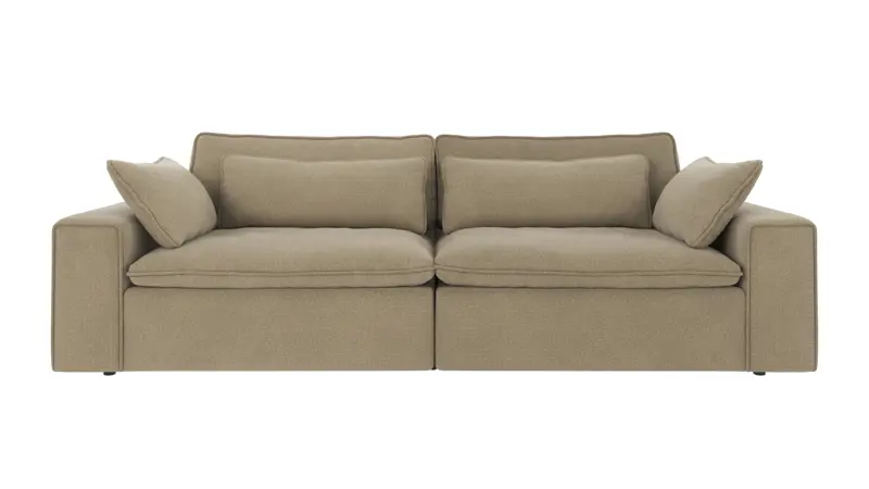 122758 b sb A Rawlins sofa 3-seater Maxi dark beige fabric Rita #109 (c2).