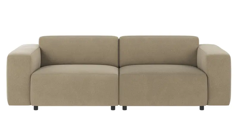 121980 b sb A Willard sofa 3-seater dark beige fabric Rita #109 (c2).