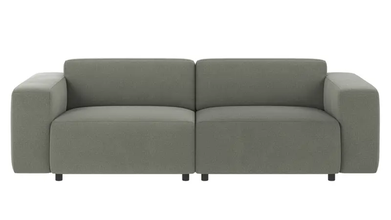 121990 b sb A Willard sofa 3-seater green fabric Rita #158 (c2).
