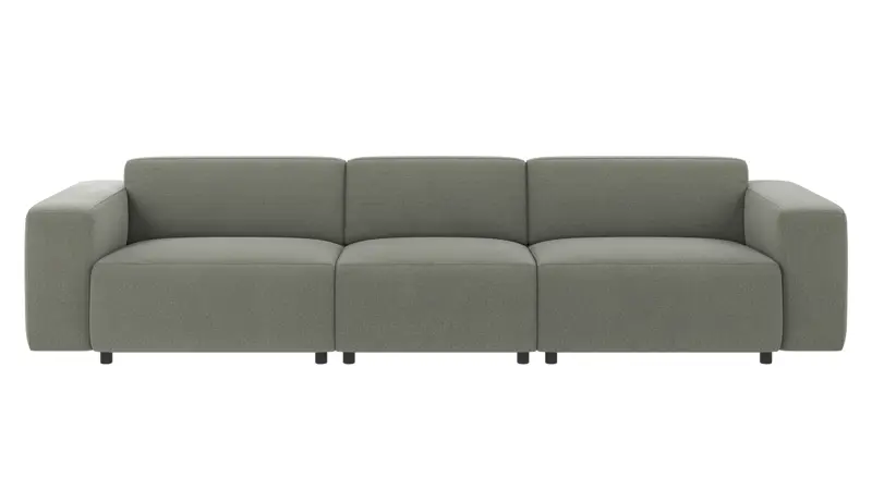 121991 b sb A Willard sofa 4-seater green fabric Rita #158 (c2).