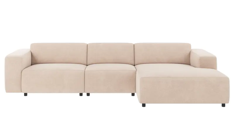 121943 b sb A Willard sofa 4-seater-chaise longue R light beige fabric Rita #1 (c2).