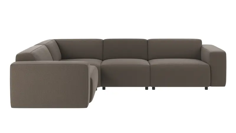 121976 b sb A Willard corner sofa 2+3-seater medium grey fabric Rita #108 (c2).