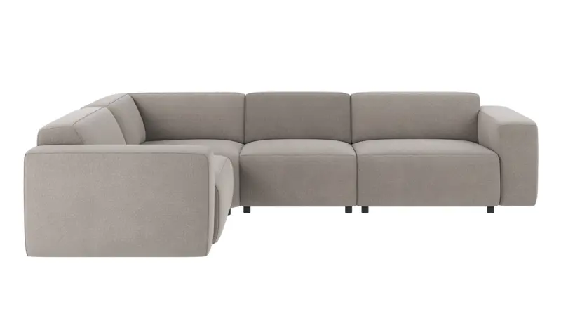 122006 b sb A Willard corner sofa 2+3-seater light grey fabric Rita #167 (c2).