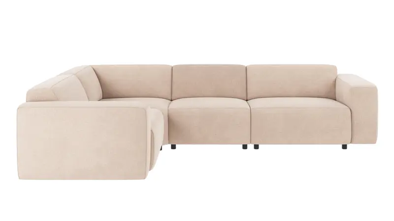 121946 b sb A Willard corner sofa 2+3-seater light beige fabric Rita #1 (c2).