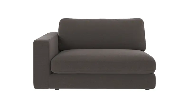 126204 b sb A Duncan 1,5 seater L dark grey fabric Rita #68 (c2).