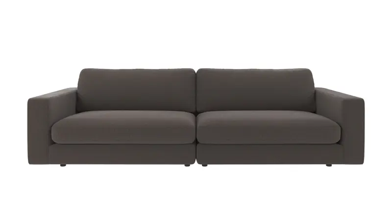 124354 b sb A Duncan sofa 3-seater dark grey fabric Rita #68 (c2).