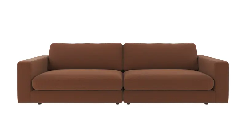124364 b sb A Duncan sofa 3-seater red fabric Rita #96 (c2).