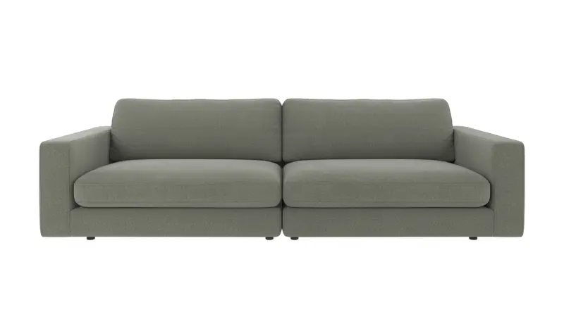 124394 b sb A Duncan sofa 3-seater green fabric Rita #158 (c2).