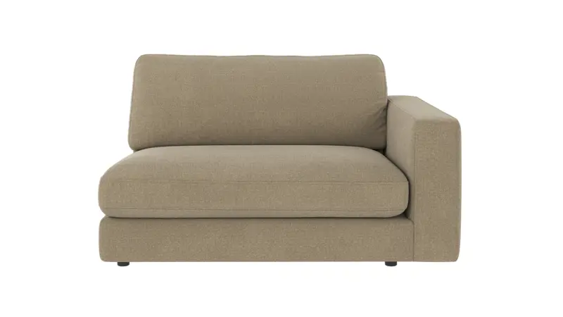 126217 b sb A Duncan 1,5 seater R dark beige fabric Rita #109 (c2).