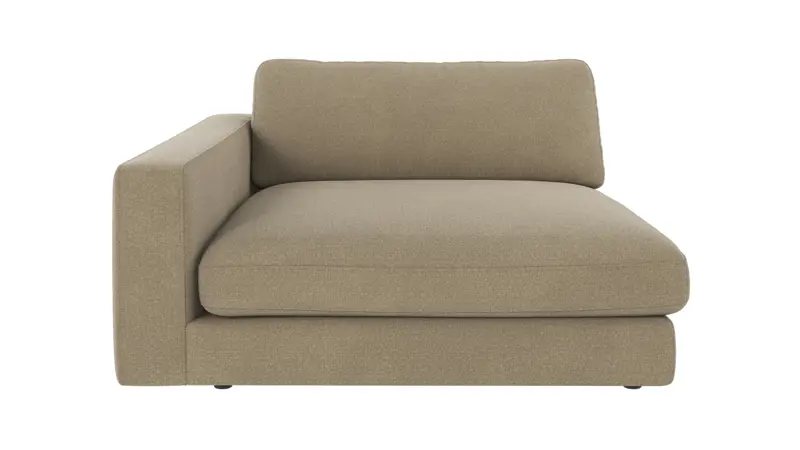 124382 b sb A Duncan 1,5 seater chaise longue L dark beige fabric Rita #109 (c2).