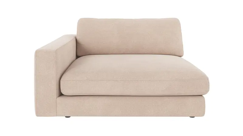 124342 b sb A Duncan 1,5 seater chaise longue L light beige fabric Rita #1 (c2).