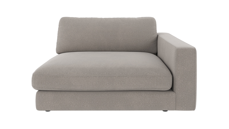 124403 b sb A Duncan 1,5 seater chaise longue R light grey fabric Rita #167 (c2).