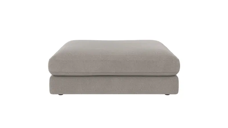 124400 b sb A Duncan foot stool light grey fabric Rita #167 (c2).