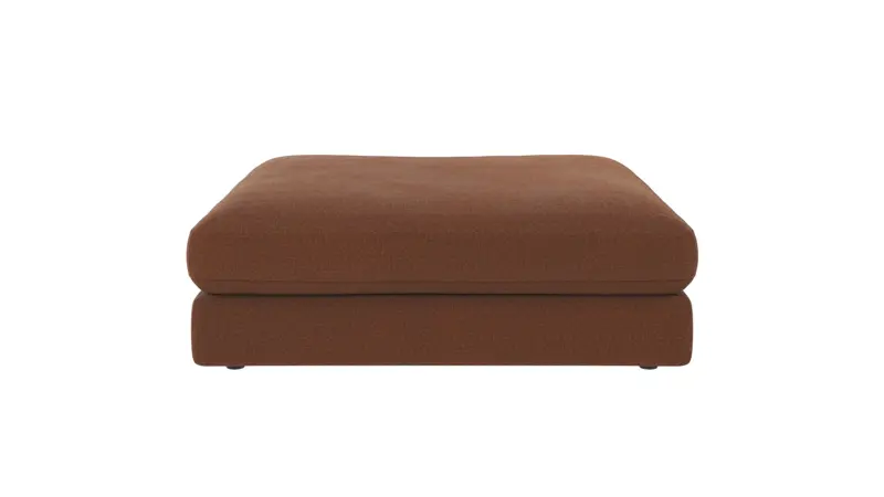124360 b sb A Duncan foot stool red fabric Rita #96 (c2).