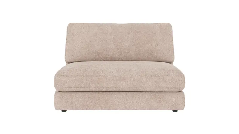 124241 b sb A Duncan 1,5 seat Middle sofa chair light beige fabric Greg #3 (c2).