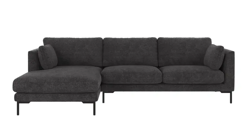 129485 b sb A Corwin sofa 3,5-seater-chaise longue L dark grey fabric Robin #66 (c3).