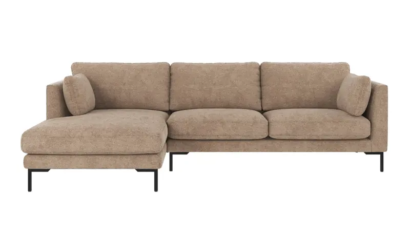 129495 b sb A Corwin sofa 3,5-seater-chaise longue L grey-beige fabric Robin #109 (c3).