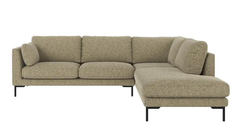 129294 b sb A Corwin corner sofa 2,5+2,5-seater open end R green fabric Max #55 (c2).