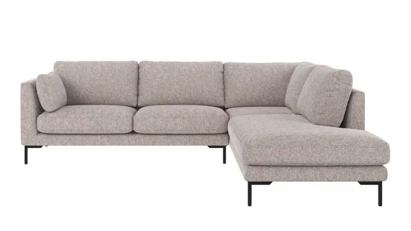 129304 b sb A Corwin corner sofa 2,5+2,5-seater open end R grey fabric Max #180 (c2).