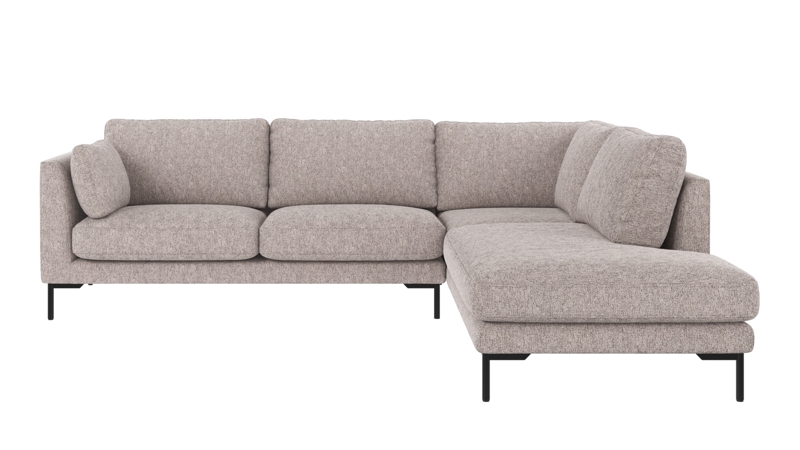 129304 b sb A Corwin corner sofa 2,5+2,5-seater open end R grey fabric Max #180 (c2).