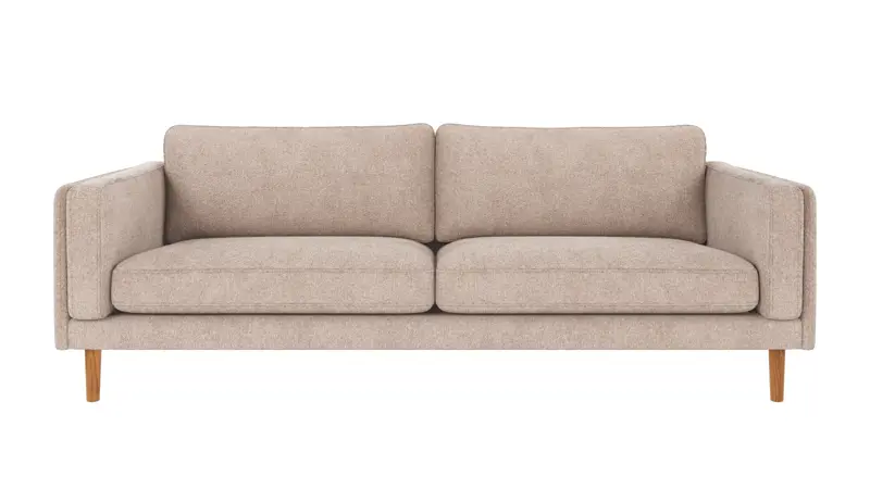 123705 b sb A Braden sofa 3-seater light beige fabric Greg 3 (c2) oak legs.