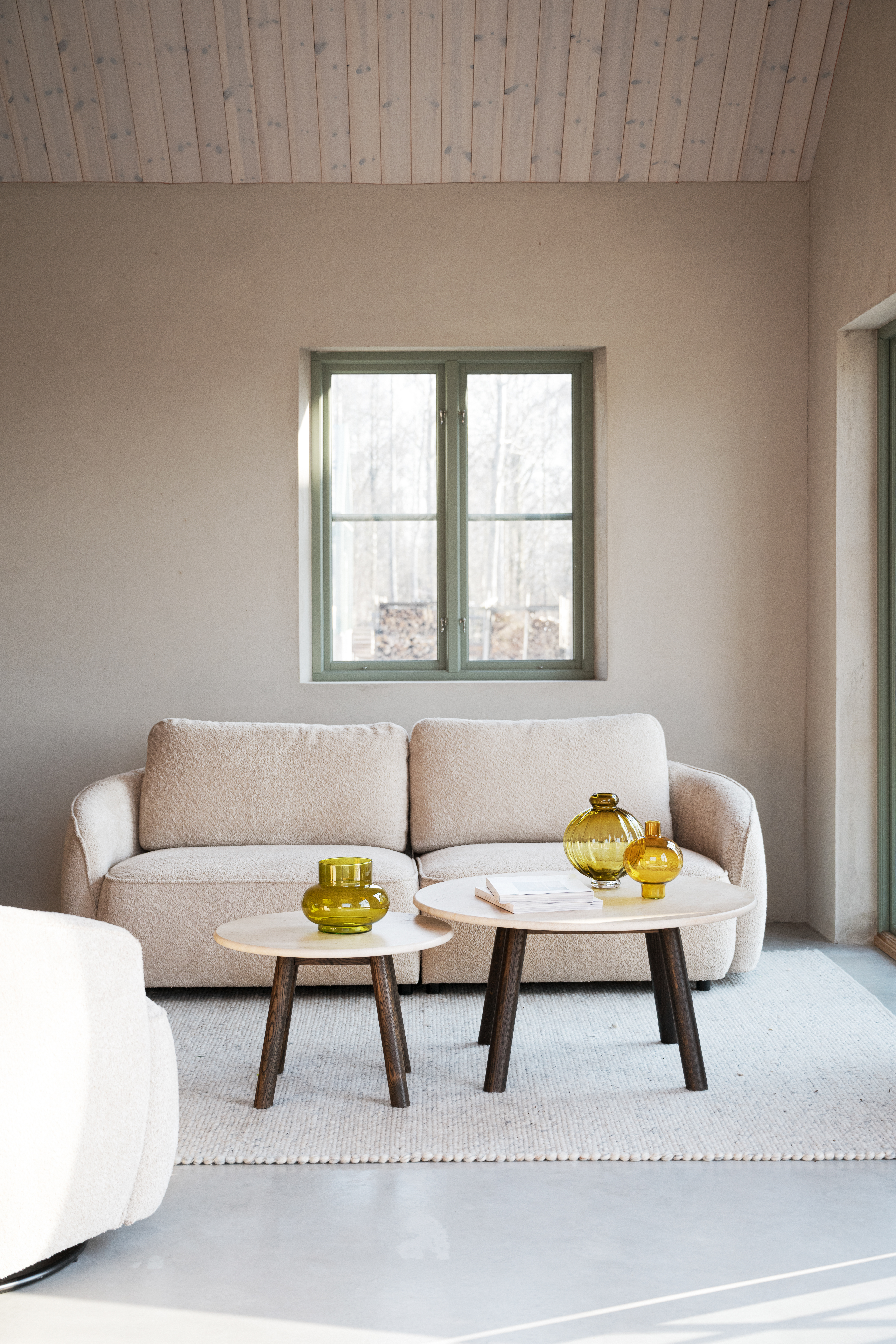Taransay couchtisch, Beige/braun, 60x60 cm
