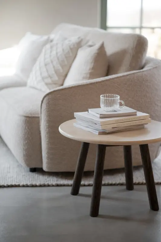 Taransay couchtisch, Beige/braun, 60x60 cm