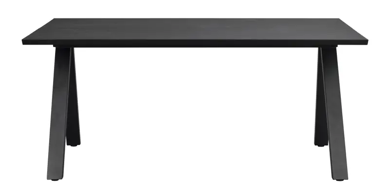 Carradale matbord 170 svart ek/V-ben svart metall.